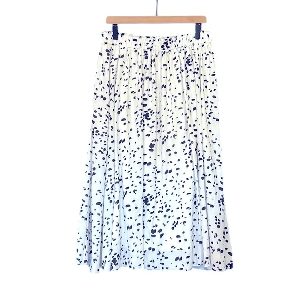 Shein Dalmatian Black and White Lined Print Midi Skirt Size XL - Picture 6 of 12